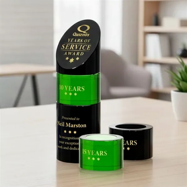 The Optical Crystal Atlantis Stacker Award is a dynamic and versatile... from ASI 84592 St Regis Group / St Regis