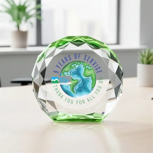 The Seville VividPrint™ Award is a freestanding crystal award with a... from ASI 84592 St Regis Group / St Regis