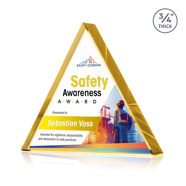 The Adler Triangle VividPrint™ Award is crafted from premium Starfire crystal,... from ASI 84592 St Regis Group / St Regis