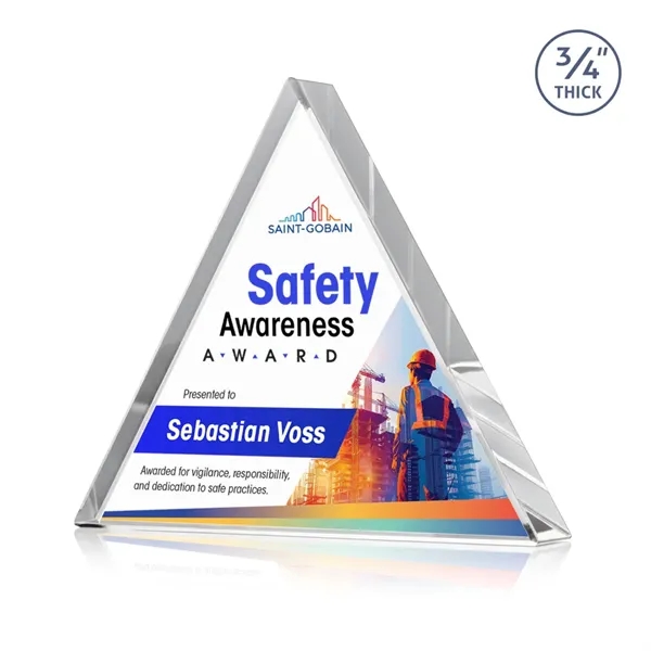 The Adler Triangle VividPrint™ Award is crafted from premium Starfire crystal,... from ASI 84592 St Regis Group / St Regis
