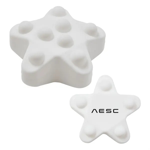 Star shaped silicone fidget ball with dimpled push-pop surface.... from ASI 63549 Jornik Manufacturing Corp