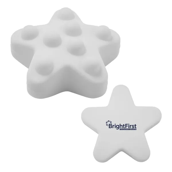Star shaped silicone fidget ball with dimpled push-pop surface.... from ASI 63549 Jornik Manufacturing Corp
