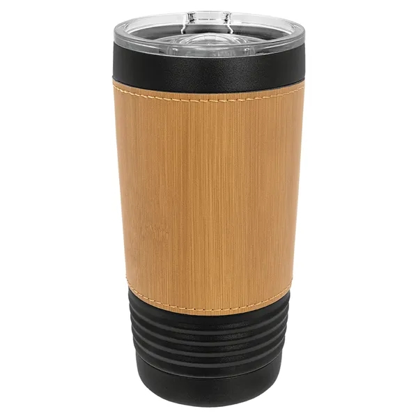 20 oz. black stainless steel tumbler with double-wall vacuum insulation, clear... from ASI 74601 Calico