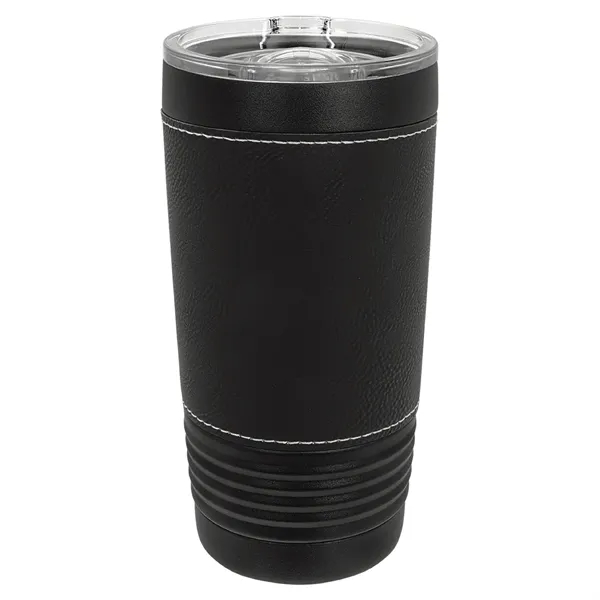 20 oz. black stainless steel tumbler with double-wall vacuum insulation, clear... from ASI 74601 Calico