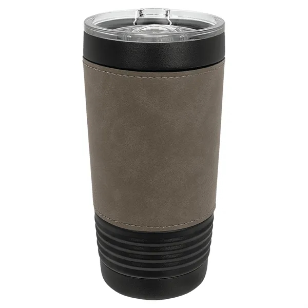 20 oz. black stainless steel tumbler with double-wall vacuum insulation, clear... from ASI 74601 Calico