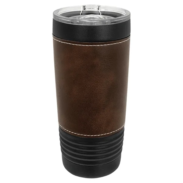 20 oz. black stainless steel tumbler with double-wall vacuum insulation, clear... from ASI 74601 Calico