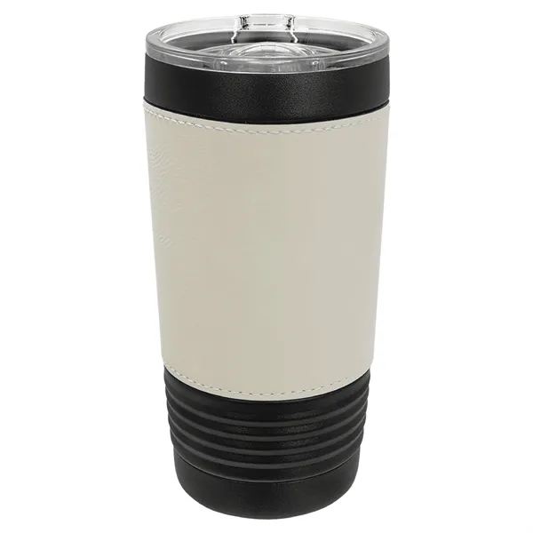 20 oz. black stainless steel tumbler with double-wall vacuum insulation, clear... from ASI 74601 Calico