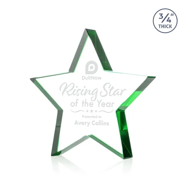 The Esna Star Award is a freestanding, 3/4" thick Starfire crystal... from ASI 84592 St Regis Group / St Regis