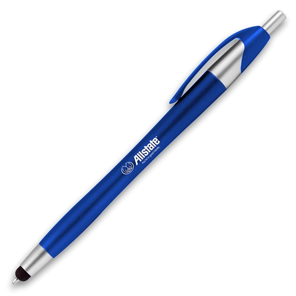 Colorful, curvy plastic stylus/ballpoint pen with silver trim.... from ASI 83770 Royal Industries / The Royal Line