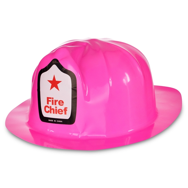 Pink novelty firefighter hat made of plastic.... from ASI 42016 Brighter Promotions Inc
