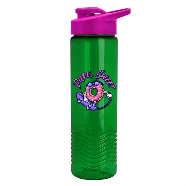 New Slim Cylinder Design 24 oz. Transparent Sport Bottle with Drink-Thru... from ASI 40480 Koozie Group
