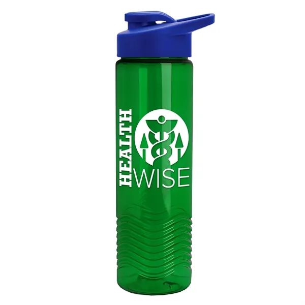 New Slim Cylinder Design 24 oz. Transparent Sport Bottle with Drink-Thru... from ASI 40480 Koozie Group