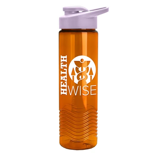 New Slim Cylinder Design 24 oz. Transparent Sport Bottle with Drink-Thru... from ASI 40480 Koozie Group