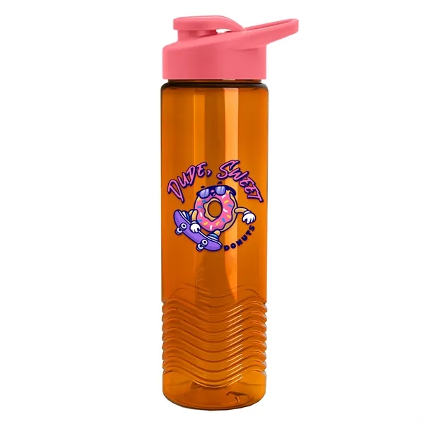 New Slim Cylinder Design 24 oz. Transparent Sport Bottle with Drink-Thru... from ASI 40480 Koozie Group