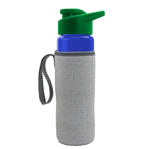 24 oz. Transparent Sports bottle with drink-thru lid  & Caddy... from ASI 40480 Koozie Group