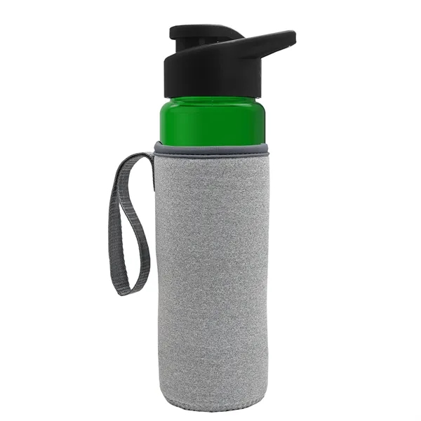 24 oz. Transparent Sports bottle with drink-thru lid  & Caddy... from ASI 40480 Koozie Group