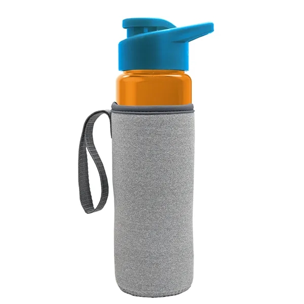 24 oz. Transparent Sports bottle with drink-thru lid  & Caddy... from ASI 40480 Koozie Group