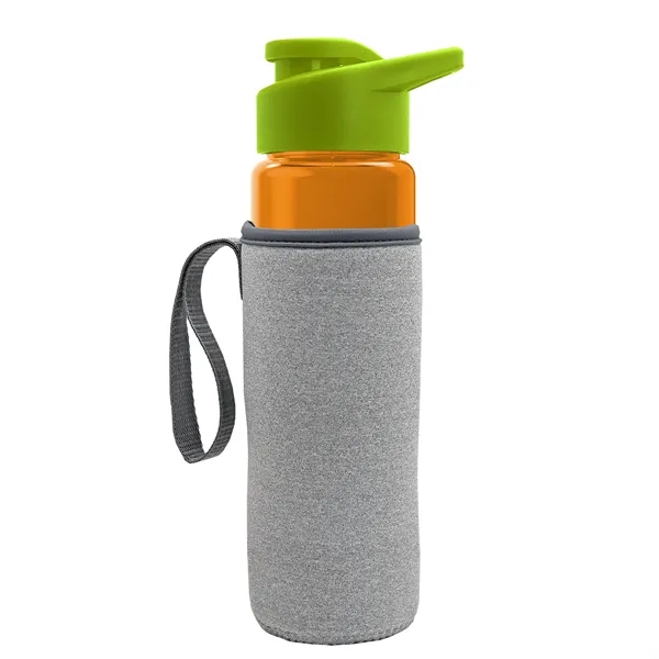24 oz. Transparent Sports bottle with drink-thru lid  & Caddy... from ASI 40480 Koozie Group