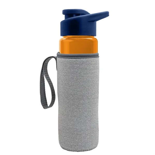 24 oz. Transparent Sports bottle with drink-thru lid  & Caddy... from ASI 40480 Koozie Group
