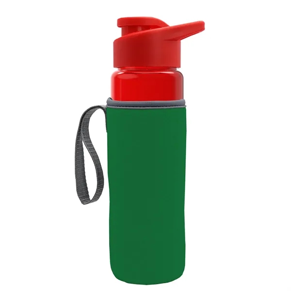 24 oz. Transparent Sports bottle with drink-thru lid  & Caddy... from ASI 40480 Koozie Group