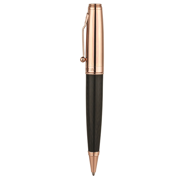 Exquisite rose gold carbon fiber ballpoint pen.... from ASI 98760 Yafa Line, Inc. / MonteVerde®