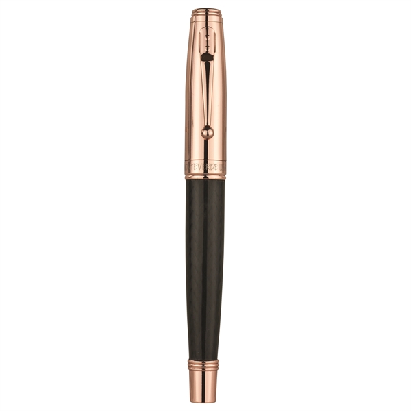 Exquisite rose gold carbon fiber ballpoint pen.... from ASI 98760 Yafa Line, Inc. / MonteVerde®
