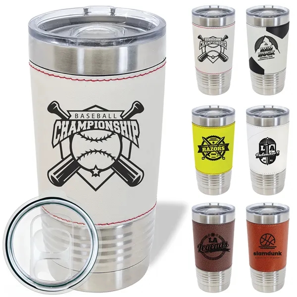 20 oz. stainless steel sports tumbler with double-wall vacuum insulation, clear... from ASI 74601 Calico