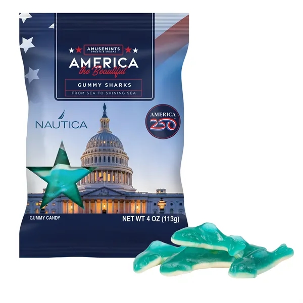 America 250- 4oz. Digibag-Gummy Sharks... from ASI 44900 NC Custom (CI/Lanco) / Chocolate Inn