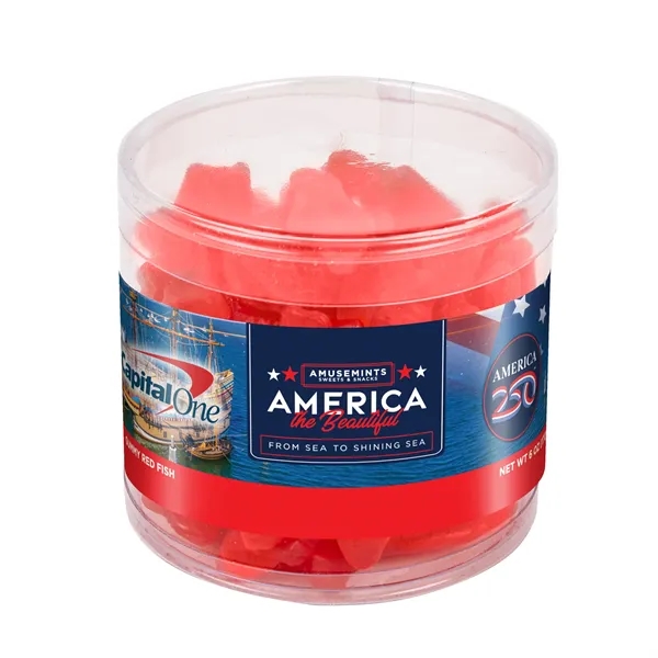 America 250- Round Acetate- Gummy Red Fish... from ASI 44900 NC Custom (CI/Lanco) / Chocolate Inn