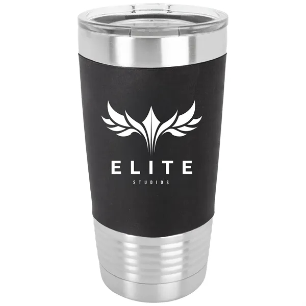 20 oz. stainless steel tumbler with double-wall vacuum insulation, clear lid... from ASI 74601 Calico