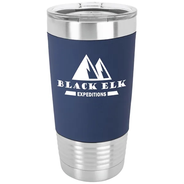20 oz. stainless steel tumbler with double-wall vacuum insulation, clear lid... from ASI 74601 Calico