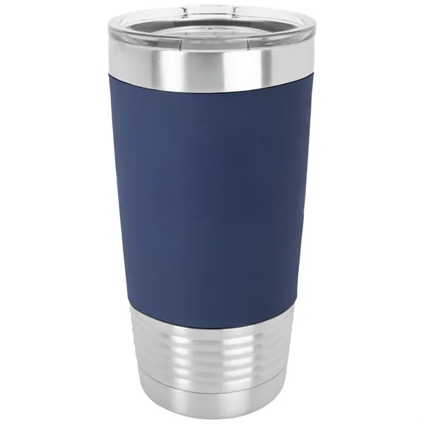 20 oz. stainless steel tumbler with double-wall vacuum insulation, clear lid... from ASI 74601 Calico