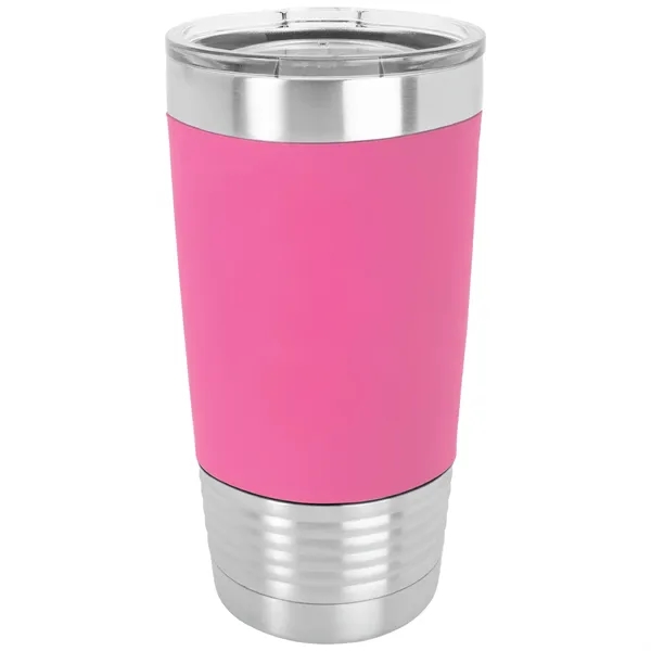 20 oz. stainless steel tumbler with double-wall vacuum insulation, clear lid... from ASI 74601 Calico