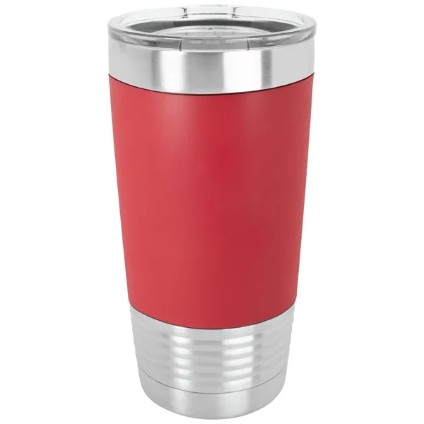 20 oz. stainless steel tumbler with double-wall vacuum insulation, clear lid... from ASI 74601 Calico