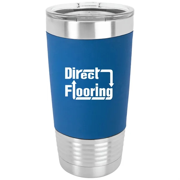 20 oz. stainless steel tumbler with double-wall vacuum insulation, clear lid... from ASI 74601 Calico