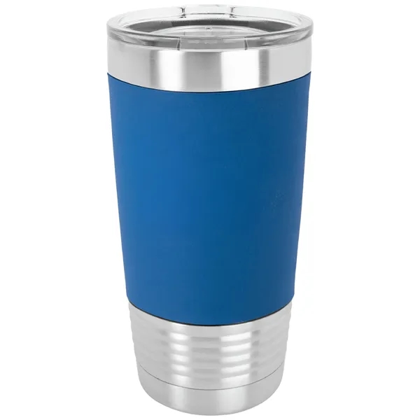 20 oz. stainless steel tumbler with double-wall vacuum insulation, clear lid... from ASI 74601 Calico
