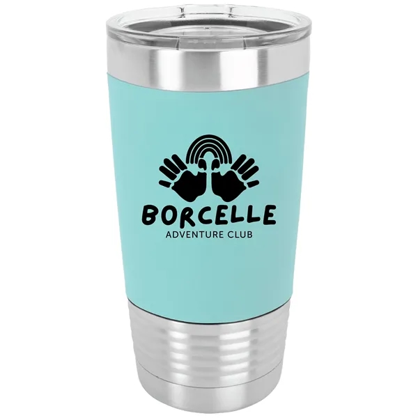 20 oz. stainless steel tumbler with double-wall vacuum insulation, clear lid... from ASI 74601 Calico