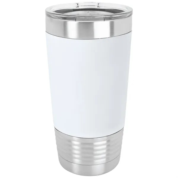 20 oz. stainless steel tumbler with double-wall vacuum insulation, clear lid... from ASI 74601 Calico
