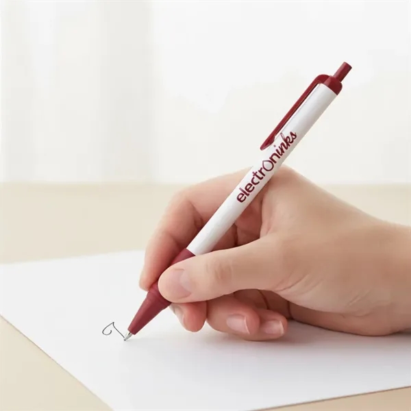 This Value Slim Grip Pen features a sleek glossy barrel complemented... from ASI 84592 St Regis Group