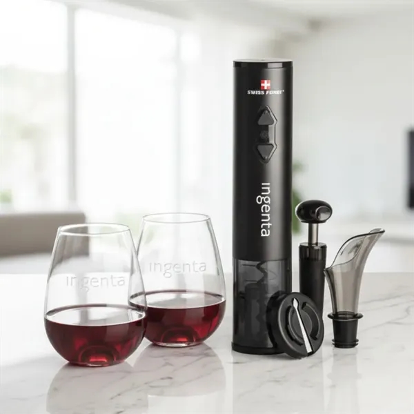 Giftset includes 2 or 4 Edderton Stemless wine glasses and Swiss... from ASI 84592 St Regis Group