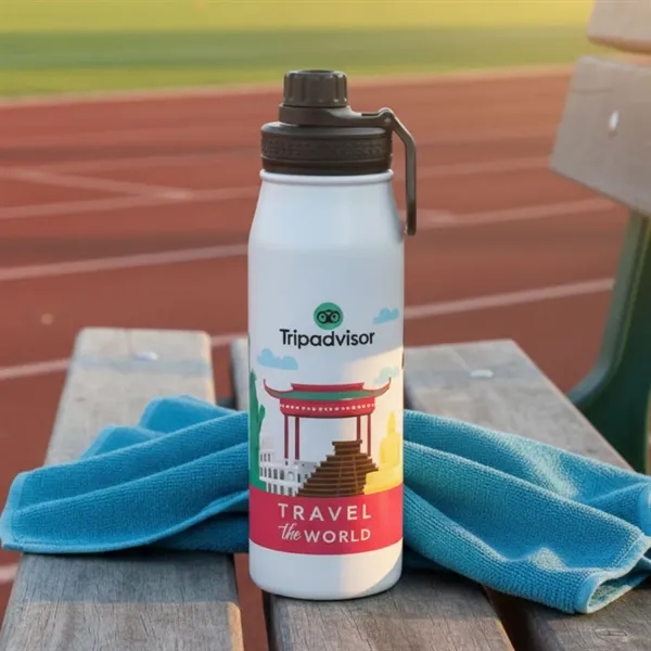 This 27oz double wall vacuum insulated water bottle is durable and... from ASI 84592 St Regis Group