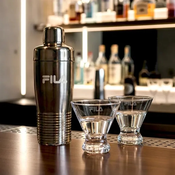 The Genoa Cocktail Shaker & Martini Set combines modern design with... from ASI 84592 St Regis Group