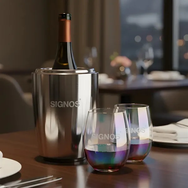 The Pescara Wine Cooler & Wine Glass Set is a refined... from ASI 84592 St Regis Group