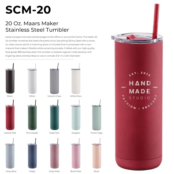 Maars stainless steel 20 ounce Maker tumbler.... from ASI 74601 Calico