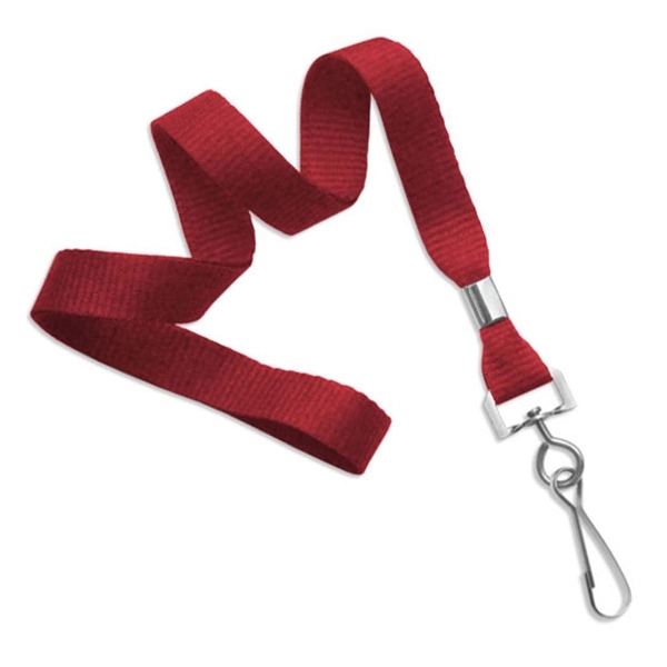 Available Same Day! These blank flat braided polyester lanyards come with... from ASI 79898 Promovision