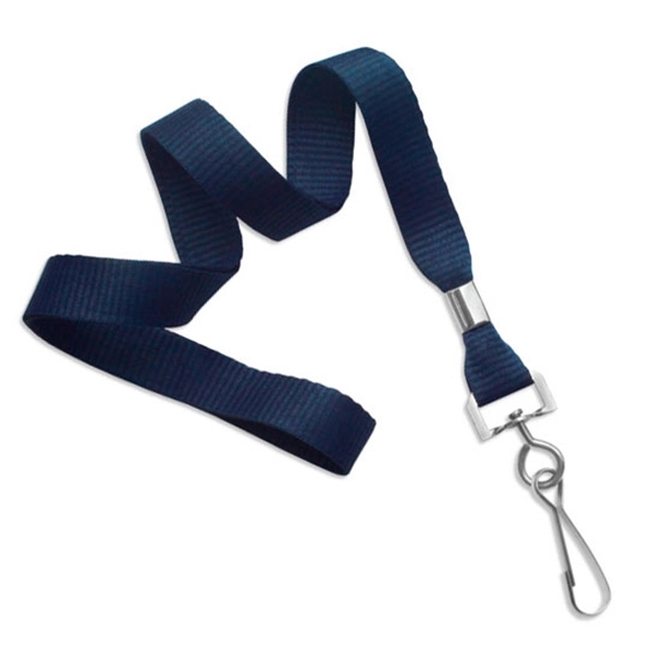 Available Same Day! These blank flat braided polyester lanyards come with... from ASI 79898 Promovision