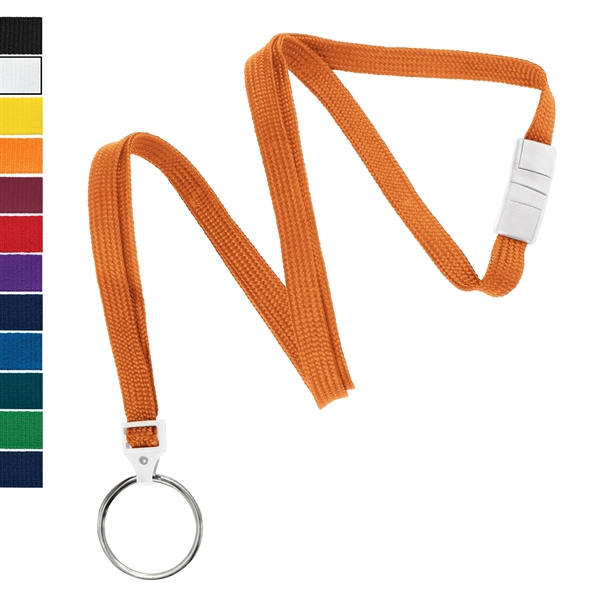 Available Same Day! These blank flat braided polyester lanyards come with... from ASI 79898 Promovision