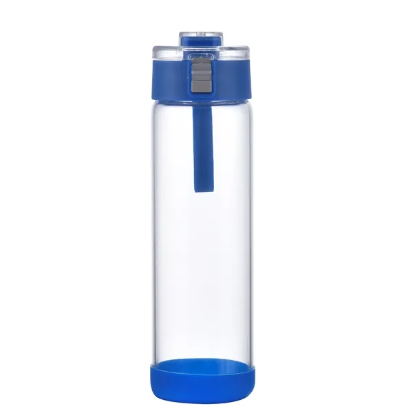22 oz glass bottle Single wall with locking lid Silicone carry... from ASI 34046 Allcasion Travelware Co