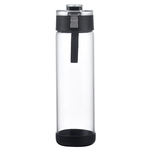 22 oz glass bottle Single wall with locking lid Silicone carry... from ASI 34046 Allcasion Travelware Co