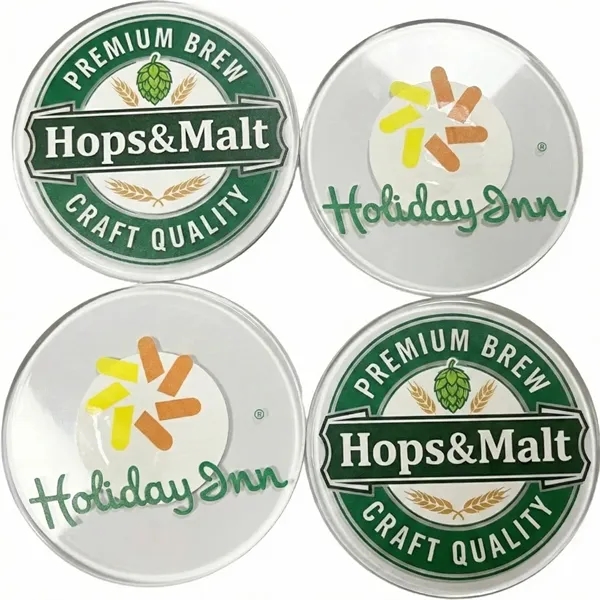 LED light up full color round coaster plus full color print... from ASI 37218 Athena Promo (tm)